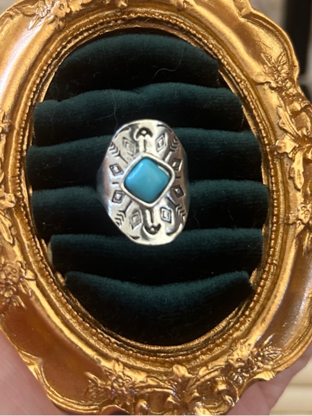 & Other Stories Silver Ring with Turquoise Stone